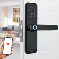 tuya wifi fingerprint lock digital smart lock security home and hotel smart door lock electronic password rfid card unlock