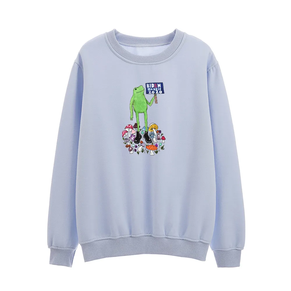 Fashion Hoddies for Teen Girls Oversize Crewneck Sweetshirt Women Oversized Cute Oversized Hoodies Frog Gothic Sweatshirts Women