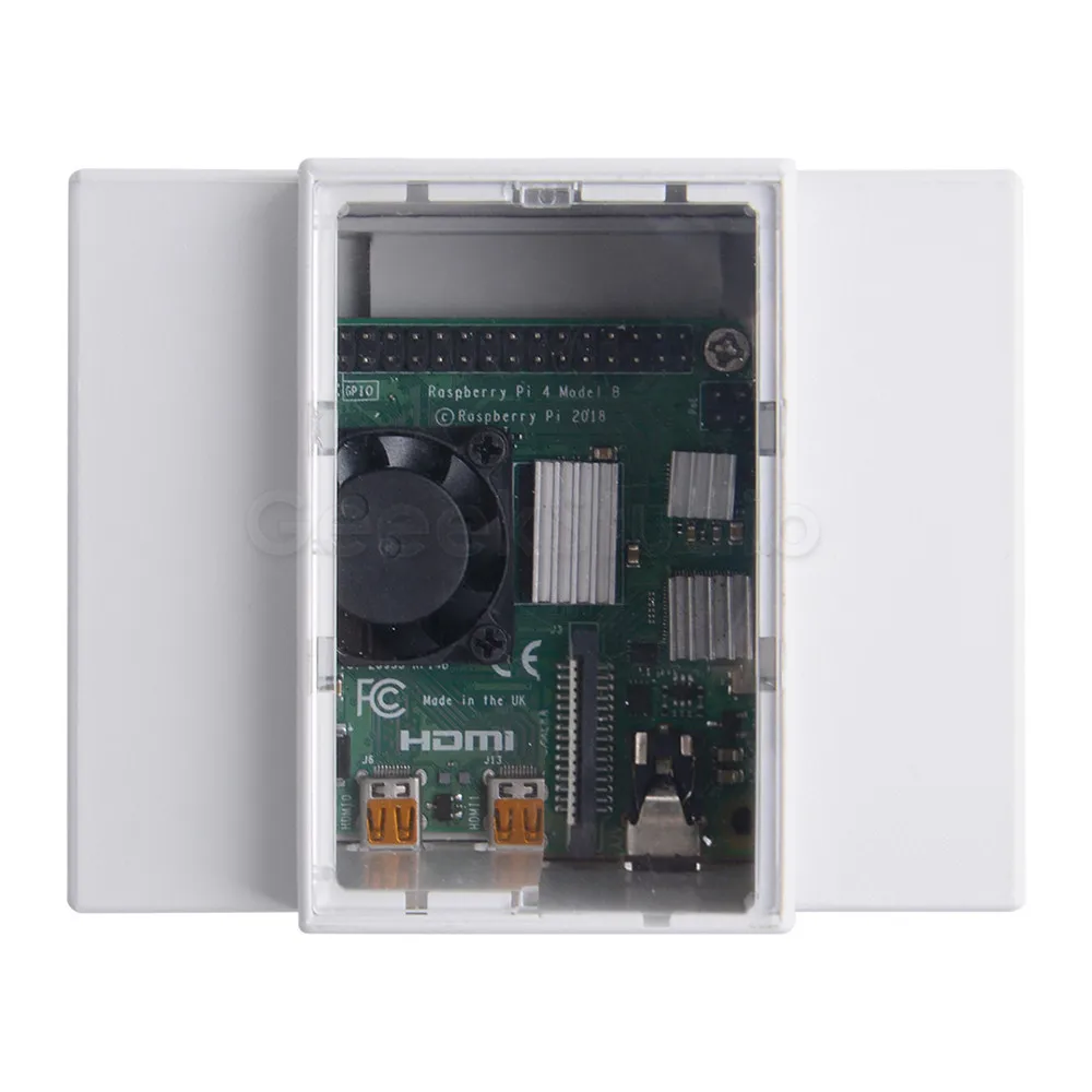 Пластиковый чехол с электрической коробкой ABS для Raspberry Pi 4B / 3 охлаждающим