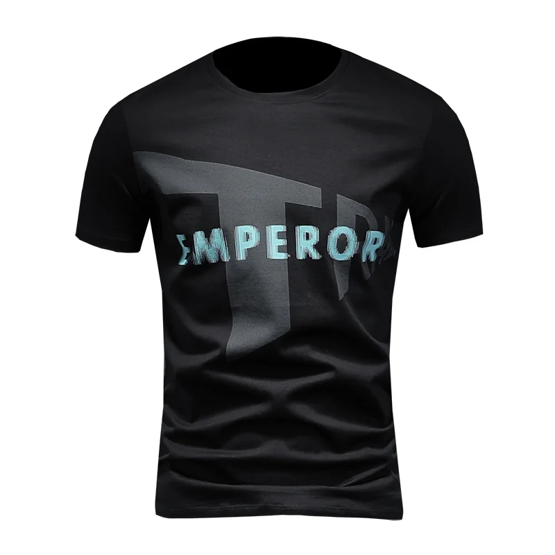 

2020 New Summer Slim Casual Mercerized Fashion Trend Cotton Printed Men's Short Sleeve T-shirt