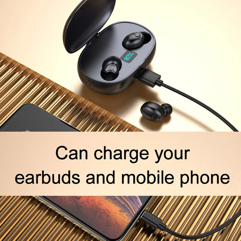 Наушники вкладыши TWS с V5.0 T5S Bluetooth наушники 3D стерео беспроводные микрофоном С 2200