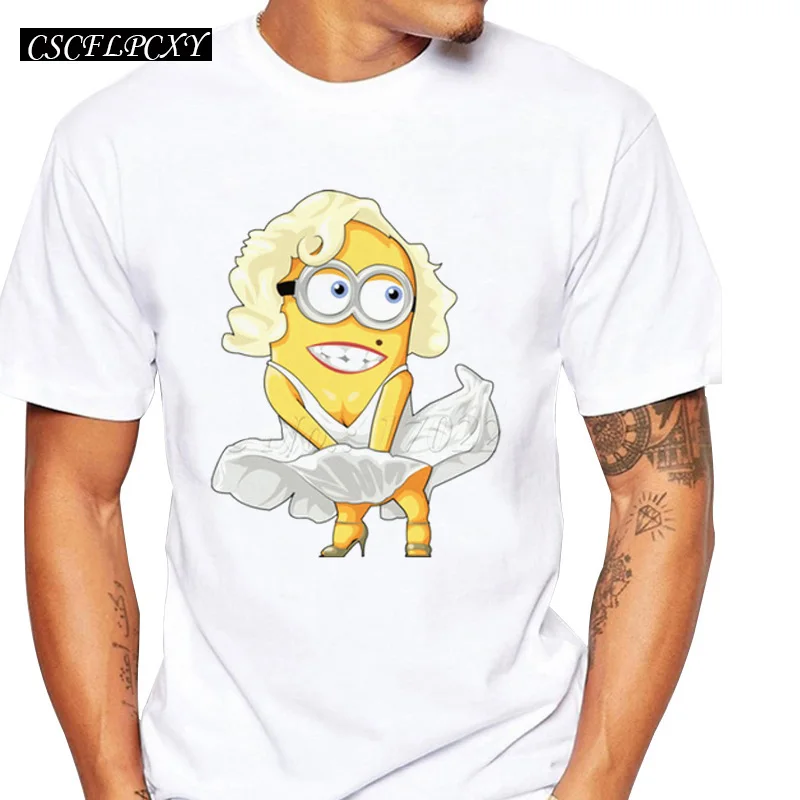 Азиатский Размеры принтом героев мультфильма Гадкий я: Миньоны для мужчин