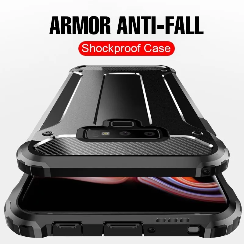 Роскошный бронированный мягкий ударопрочный чехол для Samsung Galaxy Note 10 Plus 9 8 S10 S9 S8 S7