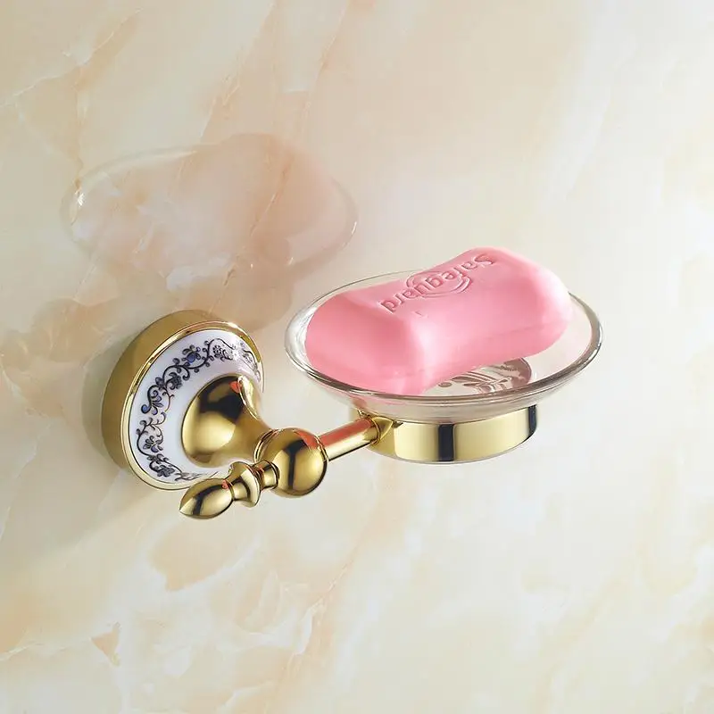 Золотая мыльница латунная настенный керамический хромированные аксессуары для