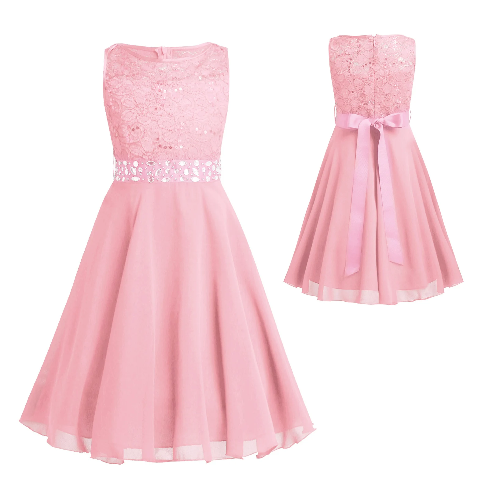 

Girls Lace Flower Princess Dress Birthday Party Vestidos Kids Christmas Dress Children Elegant Wedding Ball Gown Xmas Clothing