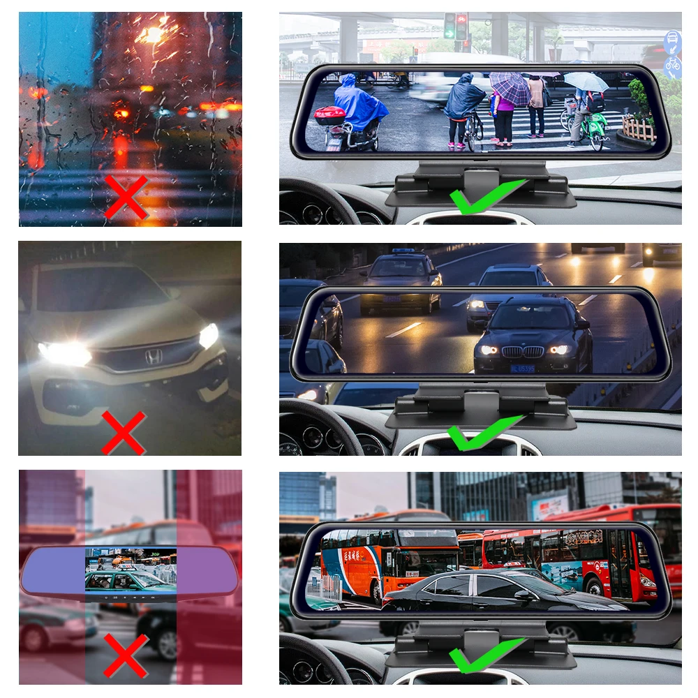 Автомобильное зеркало заднего вида 12 дюймов Android 8 1 FHD Автомобильный