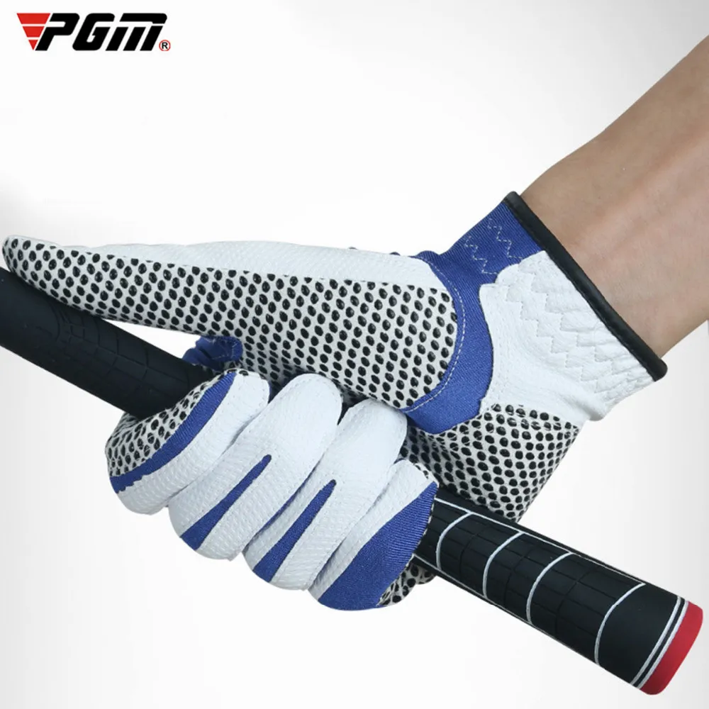 

PGM Men's Golf Glove for left hand Anti-slip Granules Granules Mitten Soft Breathable Training Soft Fiber cloth Golf Gloves