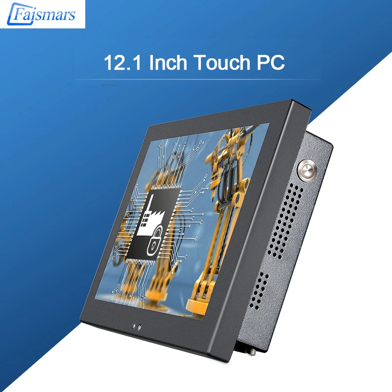 

Faismars Computer Desktop All In One PC With 4G RAM 64G SSD 12.1 Inch Capacitive/ Resistance Touch Screen Panel PC Built-in WIFI