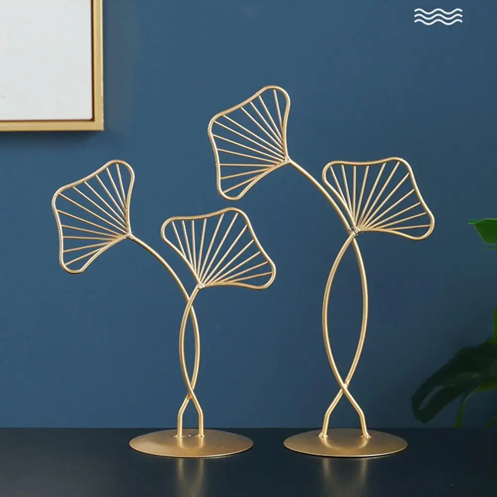 Простые золотые украшения домашний декор Современный аксессуары biloba ginkgo