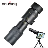onliving powerful monocular telescope night vision zoom retractable eyepiece telescope with tripod clip for hunting tourism