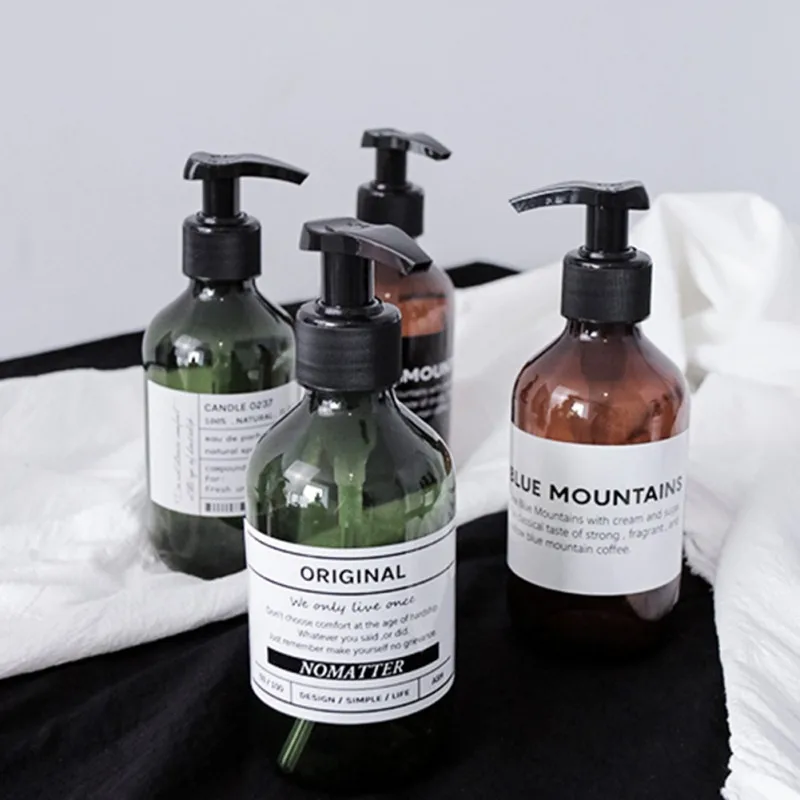 

Press Pump Bottle Plastic Refillable Empty Bottle Lotion Soap Shampoo Container Multi-purpose Cosmetic Bathroom 300ml/500ml