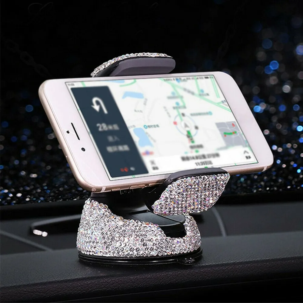 

Stand Phone Holder Universal Accessories Bling Crystal Dashboard Interior