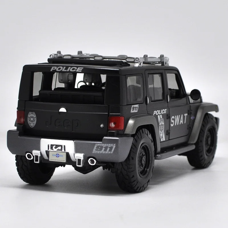 1:18 Масштаб Wrangler Полицейская машина сплав модель автомобиля литье под давлением металлический автомобиль игрушки коллекция украшения дисплей шоу Дети Подарки