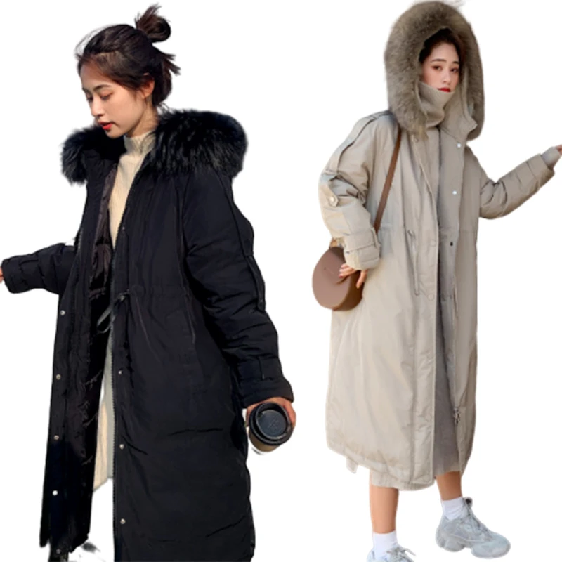 Winter Jacket Women Coat Female Overknee Keep Warm Cotton-padded Clothes Loose Coat Manteau Femme Hiver Bayan Mont Warm Parka