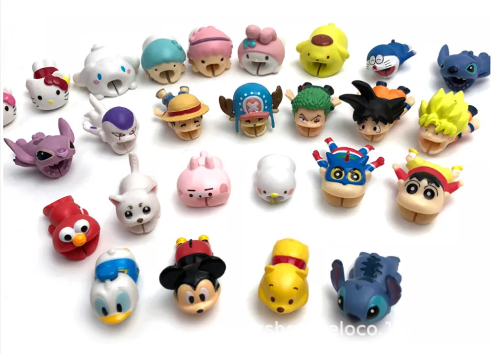 Защитный чехол для зарядного кабеля Mini с рисунком из мультфильма one piece Luffy, защита для передачи данных, usb-кабель для передачи данных, зарядный кабель, защитный рукав