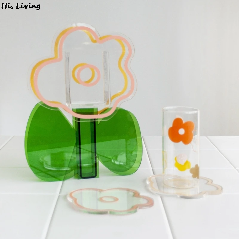 

Acrylic Coasters Drink Coasters for Home Counters Kitchen Dining Room Living Room Patio Coffee Table Clear