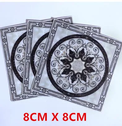 8CM X8CM 20 шт., европейская самоклеящаяся напольная мозаичная плитка, стикер s, водонепроницаемая Керамическая Настенная Наклейка, обои для домашнего декора, строительный инструмент - Цвет: 8CM X8CM