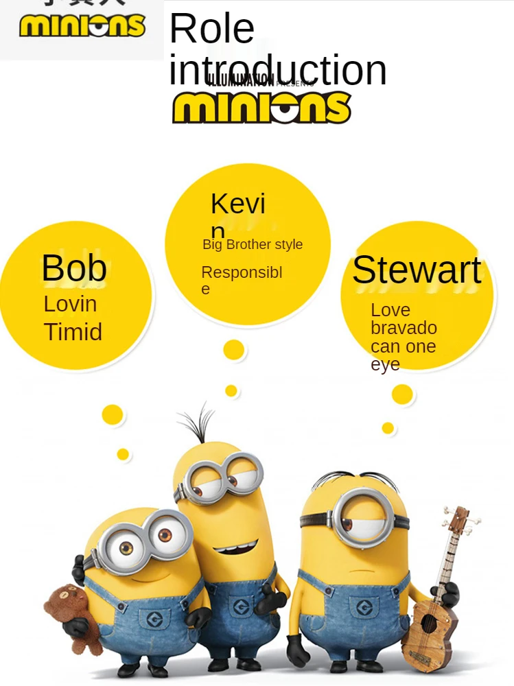 

Minions Cartoon Cartoon Plastic Toys Despicable Me Series Bob Kevin Stewart Deformed Robot Toy