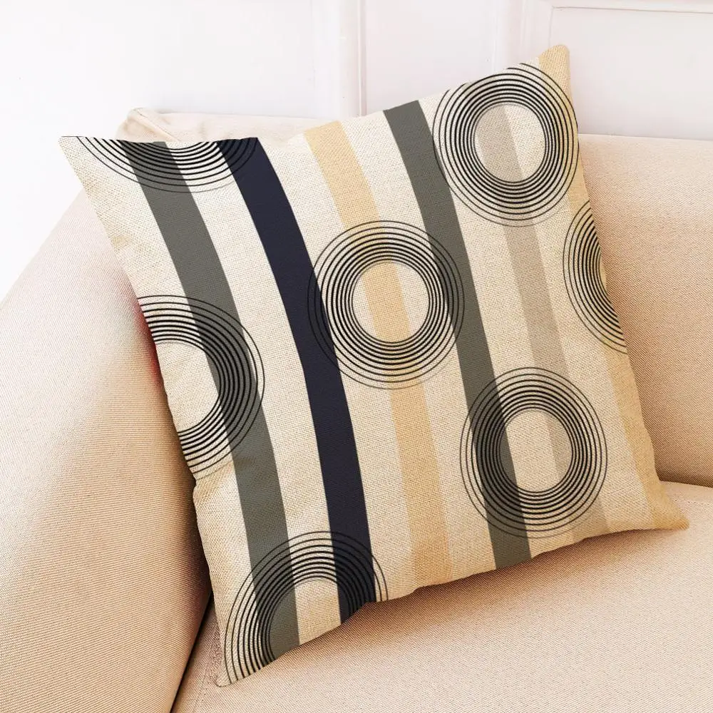 Zeroomade Морден круг накидки на подушки красочные хлопковые Льняные Декоративные