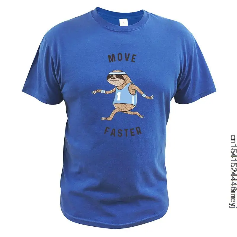 

Забавная быстрая Футболка ленивый Ленивец Спортивная футболка для бега с милыми животными 100% хлопок удобные футболки унисекс