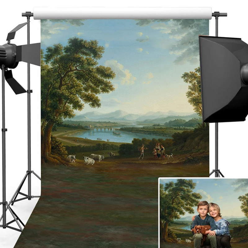 

Backdrop Photography Accessories Vinyl Material Tie-Dye Style European And American Oil Painting Photo Photo Studio Background