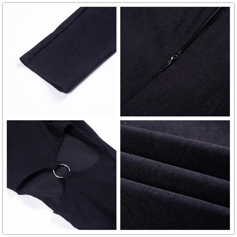 Imily Bela готические леггинсы облегающие сексуальные черные рваные брюки карандаш