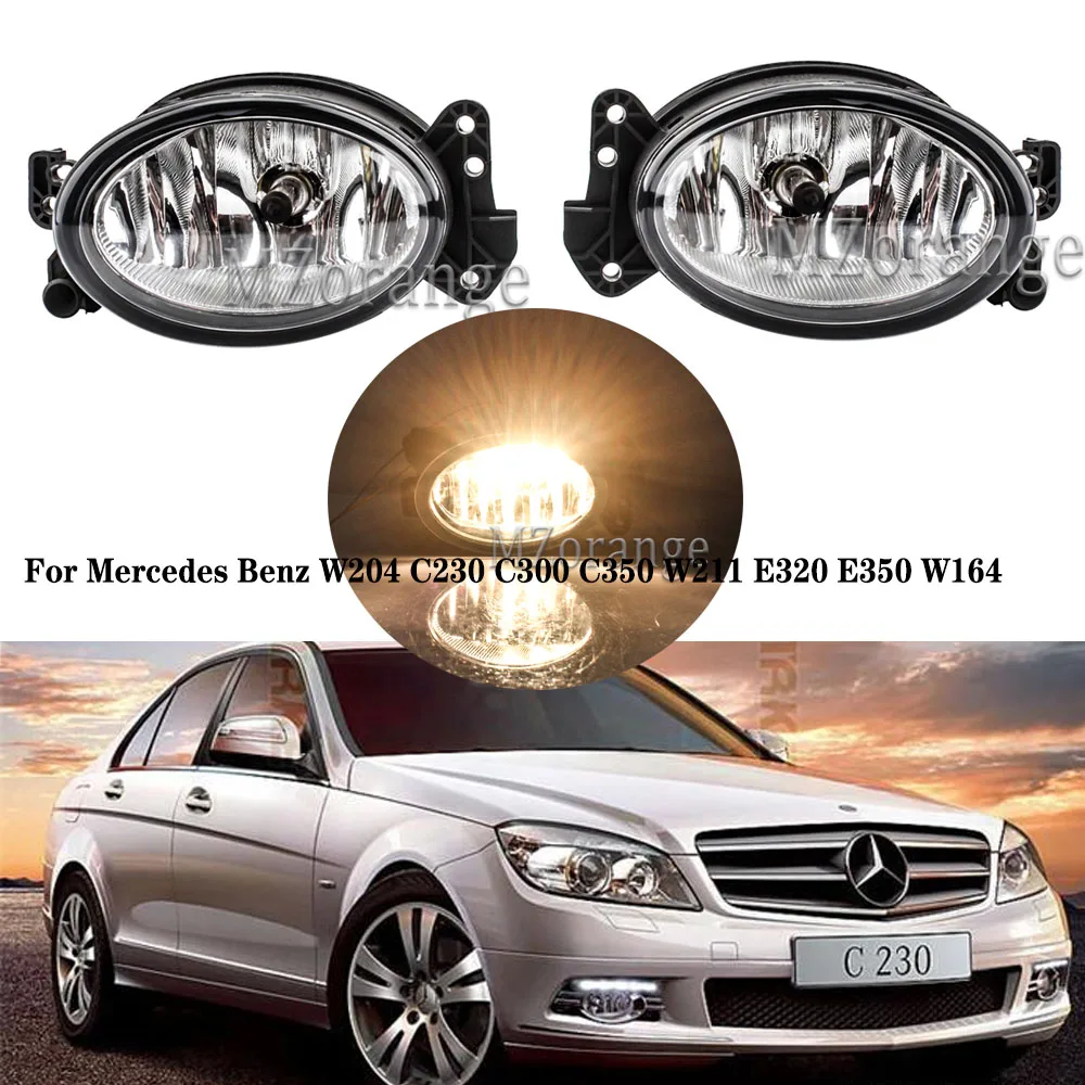 

MZORANGE Front Fog Light For Mercedes Benz W204 C230 C300 C350 W211 E320 E350 W164 Halogen Bulb LH-A1698201556/ RH-1698201656