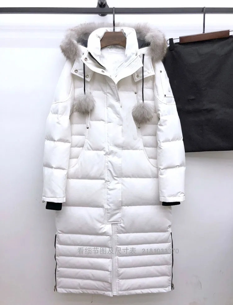

New jacket women s European goods thickened and warm medium length long over knee large haircollar loose oversized coat