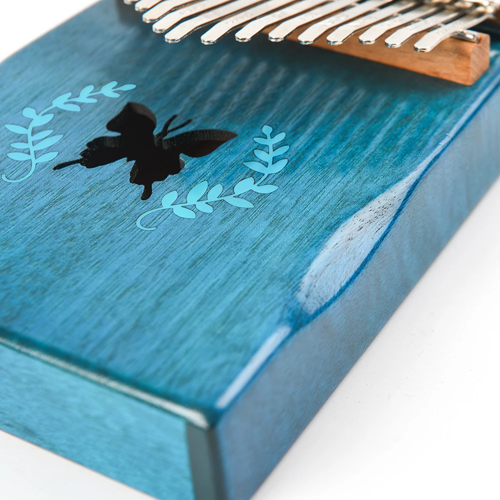 17 клавиш калимба узор акустическая палец фортепиано мбира твердой древесины