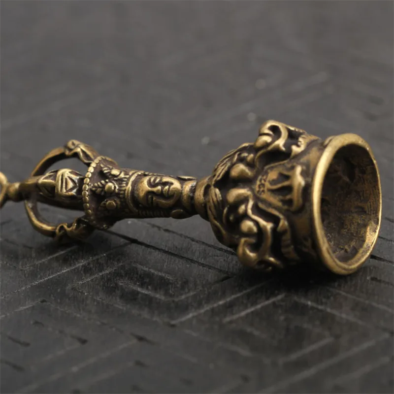 Ручной работы три льва медный брелок креативный животный кулон старинные