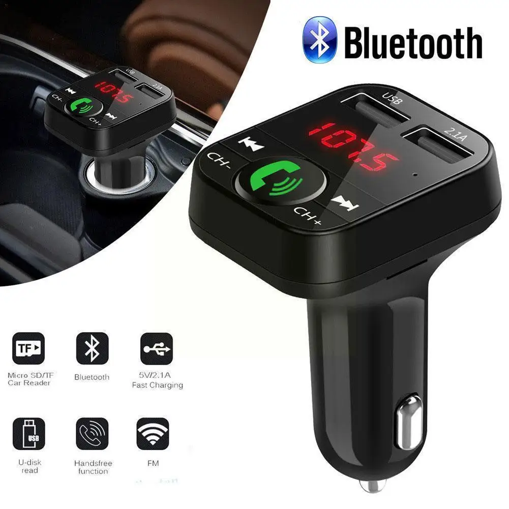 

FM-трансмиттер автомобильный с поддержкой Bluetooth 5,0 и USB-портами