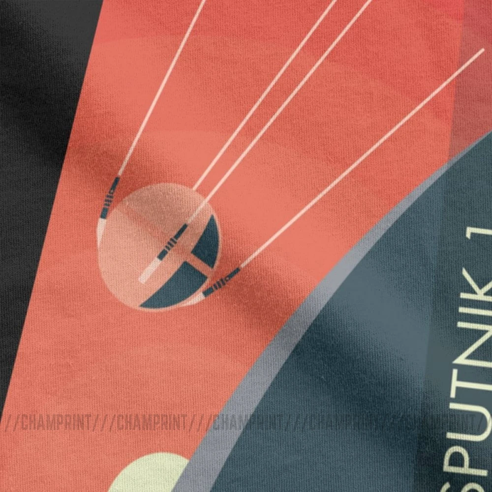 Футболка для отдыха Sputnik хлопковая футболка с коротким рукавом и круглым вырезом