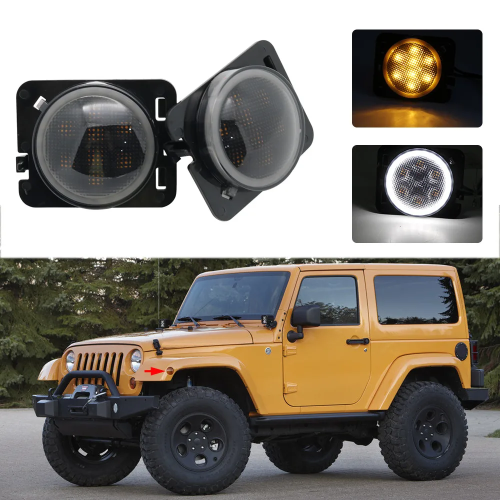 2 шт. Светодиодные поворотники для Jeep Wrangler JK 2007-2018 гг. | Автомобили и мотоциклы