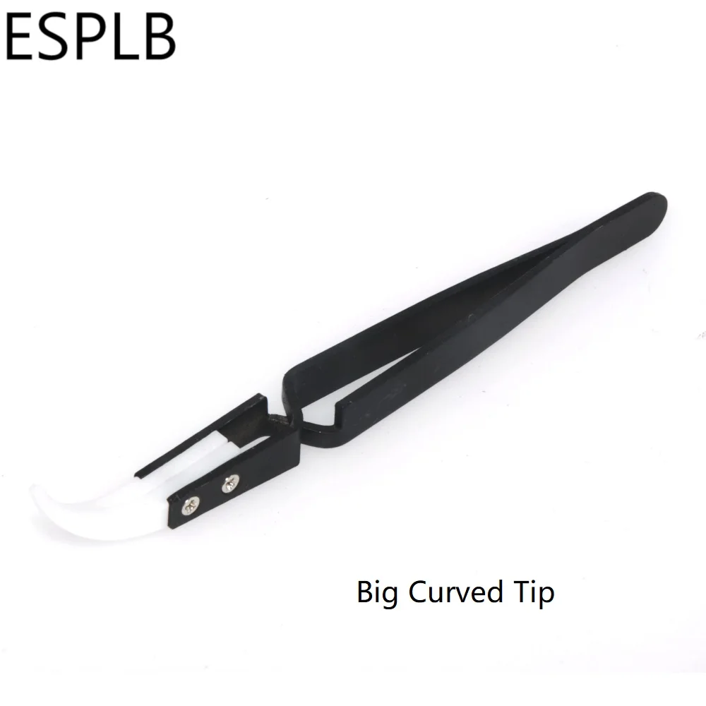 Черный керамический Антистатический пинцет для сигарет ручка из нержавеющей