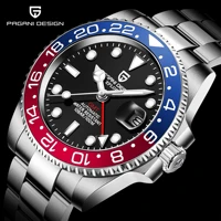 pagani design brand men automatic watch waterproof sports mechanical wristwatch reloj hombre luxury stainless steel gmt watch