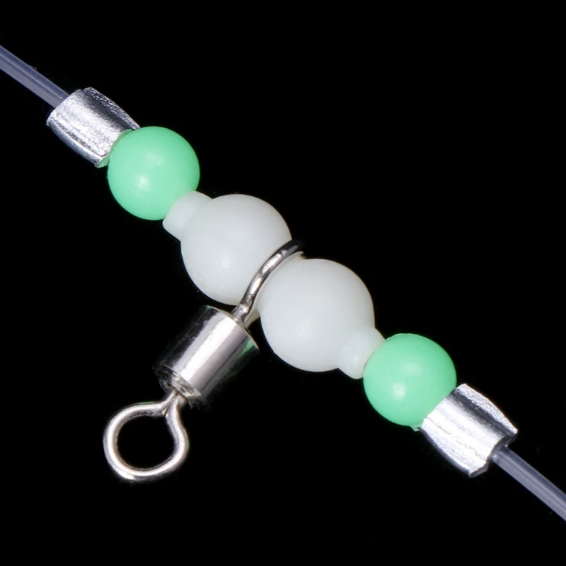 1 Group Fishing Tackle Line Swivels Night Luminous Beads Pins Rolling Connector Drop Shipping | Спорт и развлечения