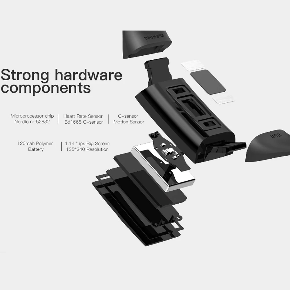 DT58 цветной экран умный Браслет пульсометр Сфигмоманометр фитнес-трекер |