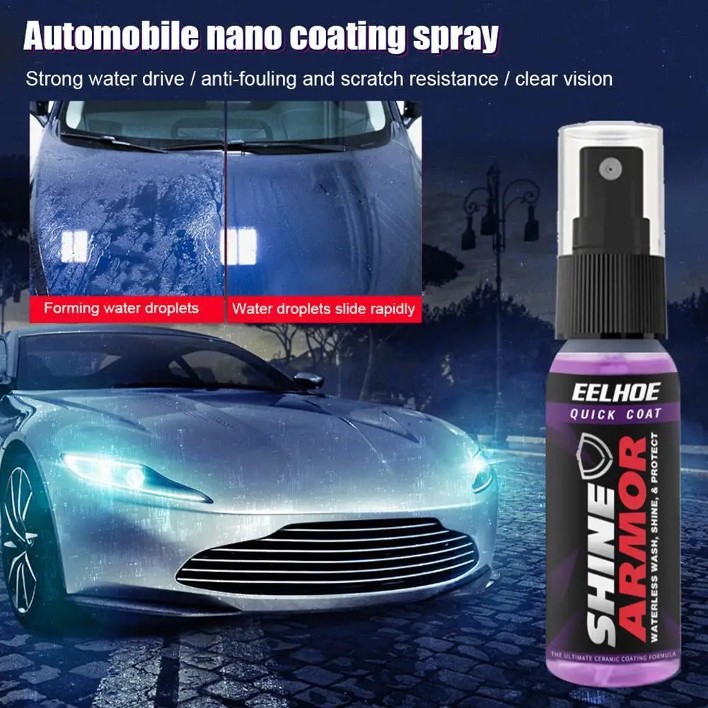 

30ml Hardness Cars Detailing Wash Quick Ceramic Coating Wax Polish Spray Hydrophobic Top Coat Polymer Paint Sealant Anti-scratch