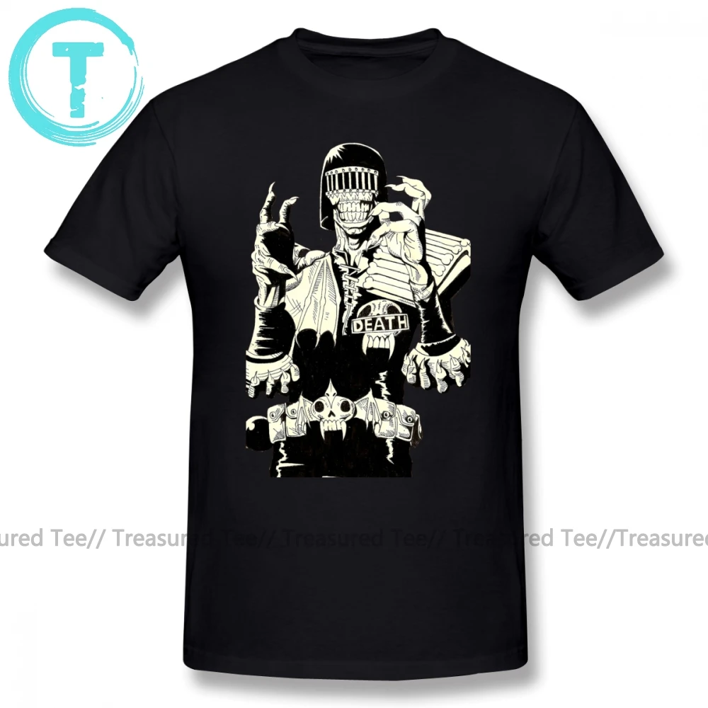 Футболка Dredd с рисунком судьи смерти Повседневная футболка из 100 хлопка