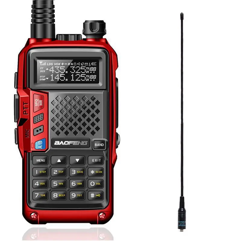 red 771 BAOFENG BF-UVB3 PLUS 8 Вт 8 Вт Высокая мощность UHF/VHF Двухдиапазонный 10 км длинный диапазон портативный ham Walkie Talkie несколько режимов зарядки - Цвет: red 771