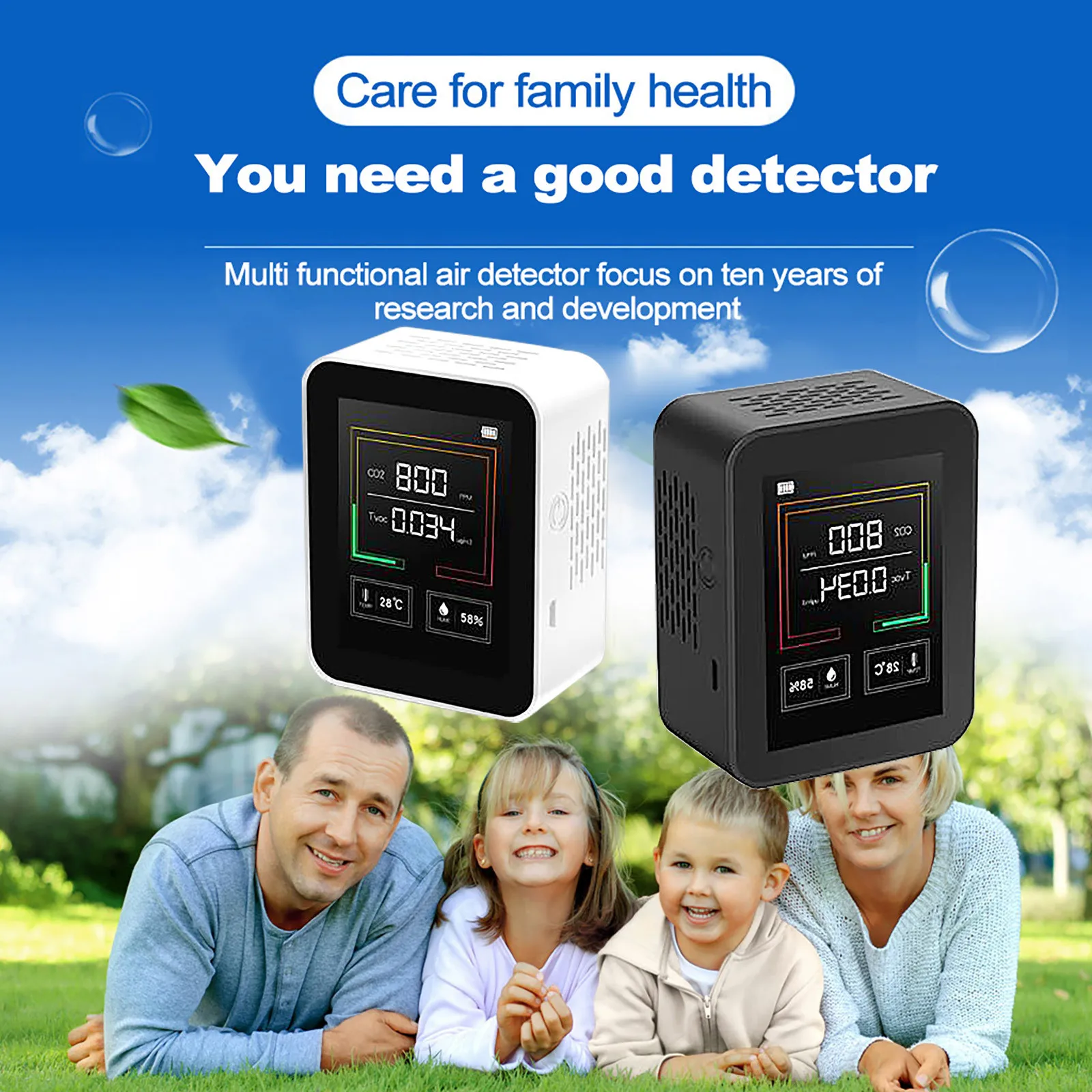

Монитор качества воздуха M10 для PM2.5 HCHO TVOC AQI, профессиональный детектор электрохимических датчиков с дисплеем в режиме реального времени