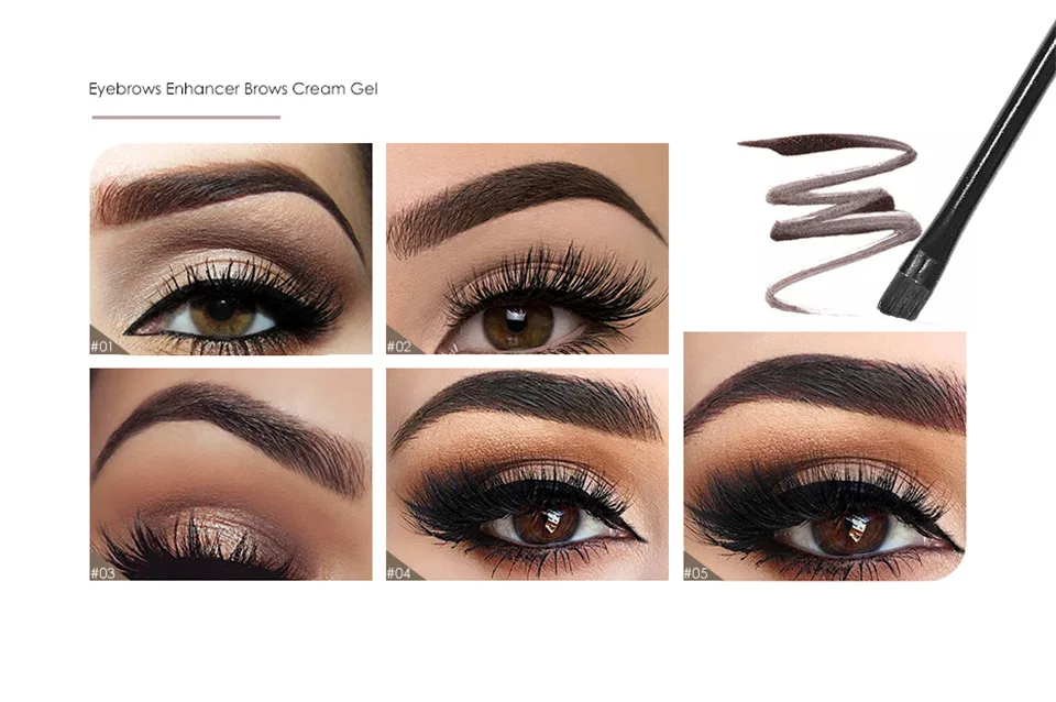 Новинка профессиональный оттенок для бровей 4 цвета водостойкий женский