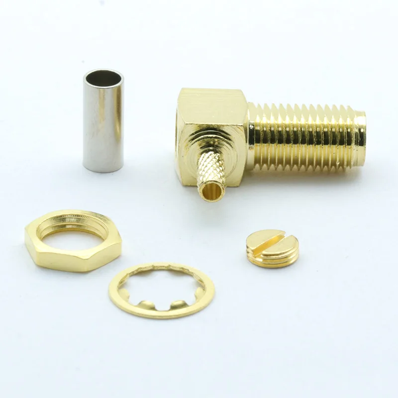 Разъем SMA для пайки RG316 RG178 с прямым углом поворота 10 шт./лот|adapter connector|l connectoradapter