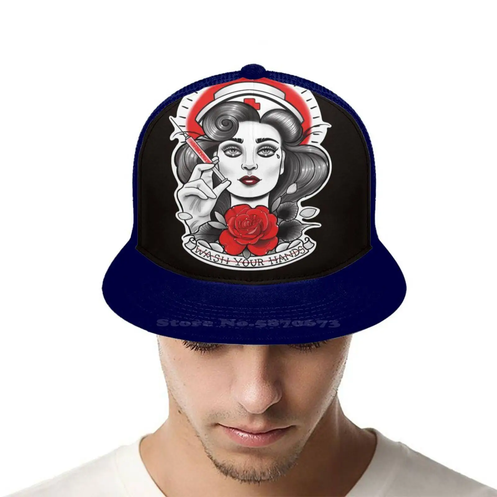 Бейсболка для мужчин и женщин стирать руки кепка с татуировкой медсестры