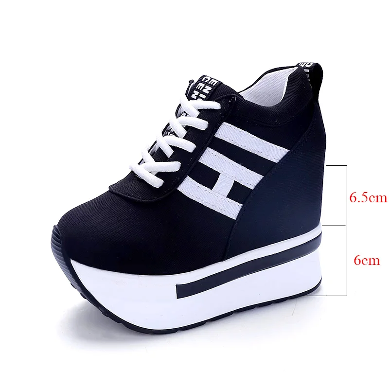 Кеды женские на платформе и каблуке повседневные холщовые туфли с