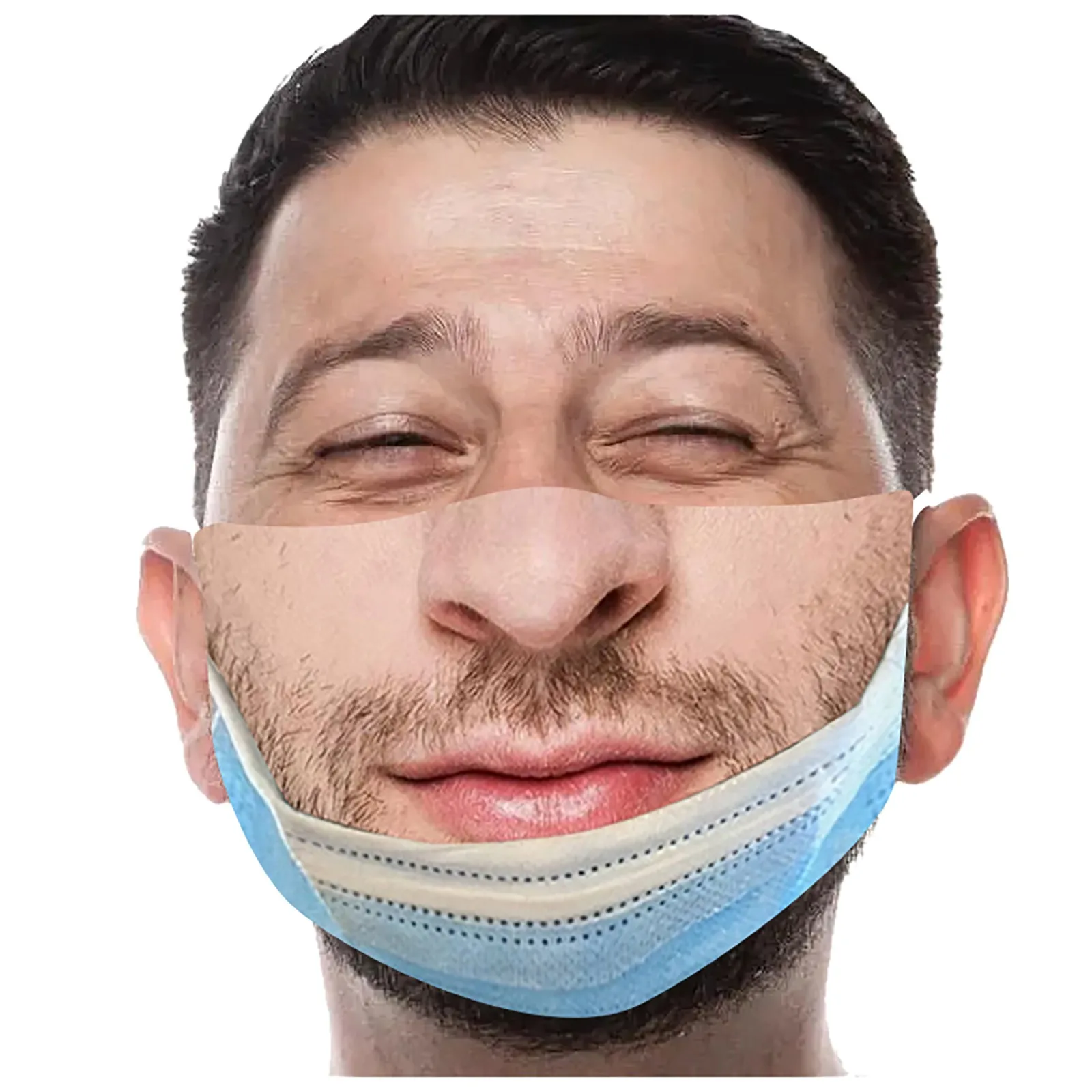 

Halloween Christmas Party Fun Cosplay Adults Funny Prints Mask 3D Mascarillas Gift Adult Kids Indistinguishable Simulation Mask