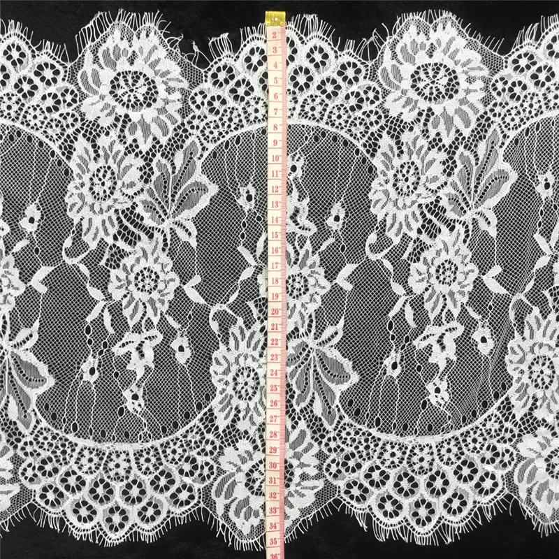 3 м/лот белые черные ресницы кружевная отделка ткань цветок ширина/34 5 см
