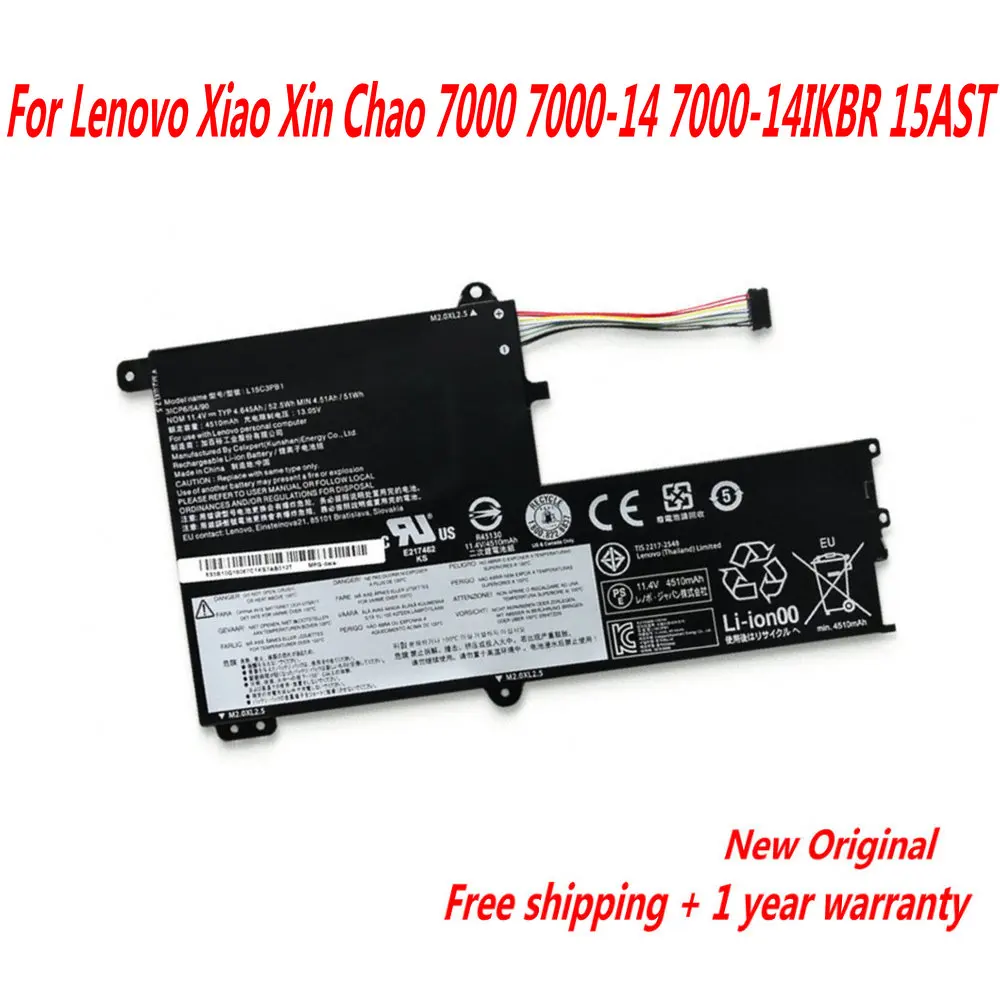 

Genuine L15M3PB0 L15L3PB0 L15C3PB1 Laptop Battery For Lenovo XiaoXin Chao 7000 7000-14 7000-14IKBR 15AST Series