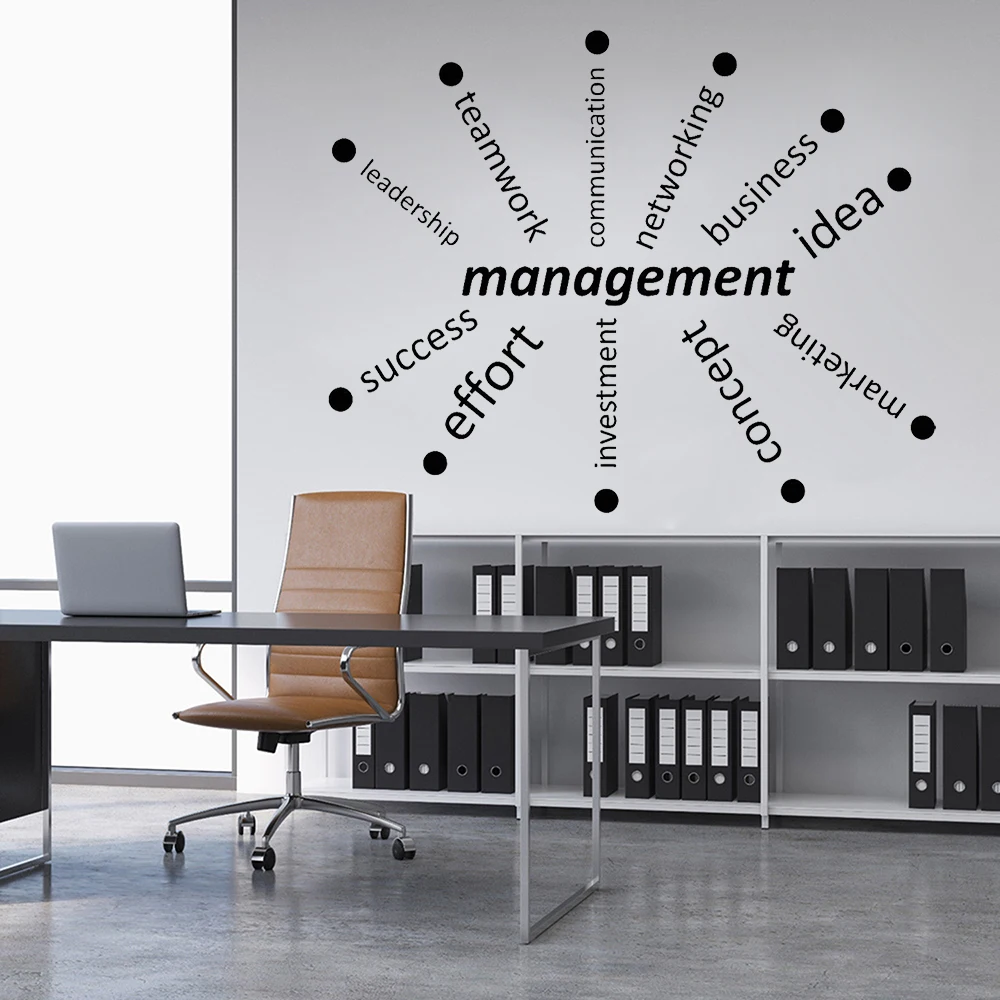 Управление компанией виниловая наклейка на стену офисный Декор Бизнес обучение