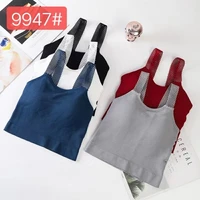 womens cotton underwear autumn new fashion long top sexy solid color underwear push up comfort sports tank up female crop top